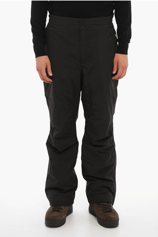 Waterproof Fabric Padded Ski Pants in Black