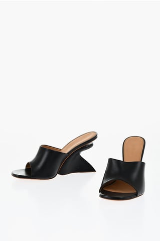 Open-Toe JUG Mules Wedge 10 cm in Black