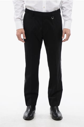 Wollen AKULIN-broek met strass-steentjes aan de zijkanten in zwart