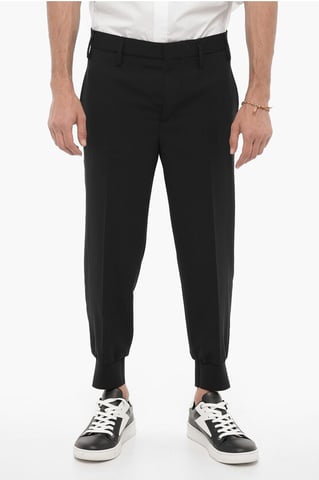 Low Waisted Slim Fit JACK Pants in Black