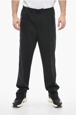 Loose Fit LOUIS Pants with Elastic Waistband in Black