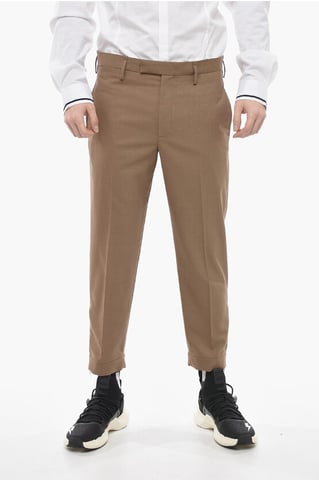 Slim Fit JAMIE-broek met enkelrits in bruin