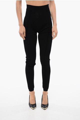 Open-knit High-waisted Leggings