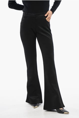 Flared-Fit Pants in Black