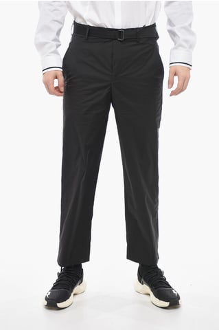 Loose Fit ANDO Pants with Industrial Belt in Black