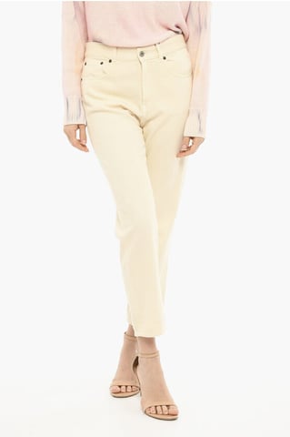 5-Pockets Cotton Twill Pants in Beige