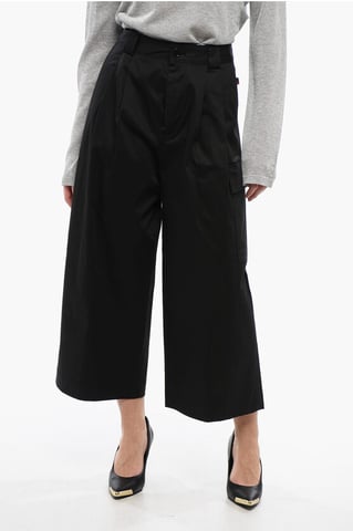 Stretch Cotton MILITARY Cargo Pants in Black