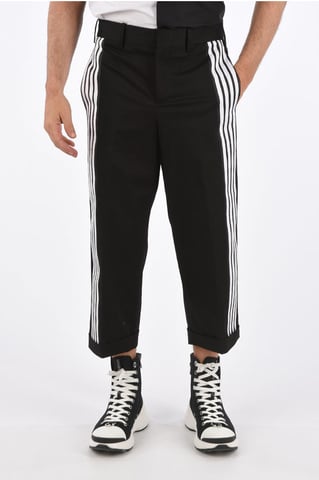 Low Rise Piping Pants in Black