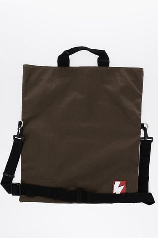 TwoTone Maxi Bag with Removable Shoulder Strap in Green