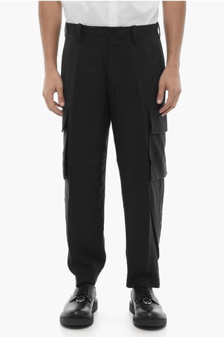 Loose Fit FIREMAN Cargo Pants in Black
