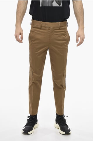 Stretchkatoenen NATE Skinny Fit Cargo-broek in bruin