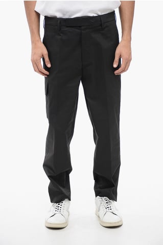 Cotton Blend NATE Cargo Pants in Black