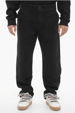 Dark Washed Wide Leg Jeans 22cm in Black