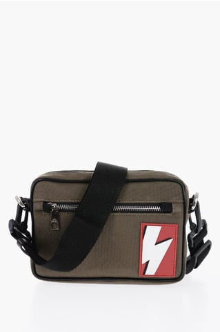 Nylon Shoulder Bum Bag with Adjustable Strap in Green
