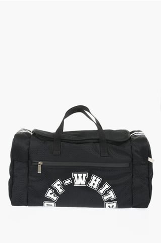 Nylon OUTDOOR BASEBALL Weekend Bag with Removable Straps in Black