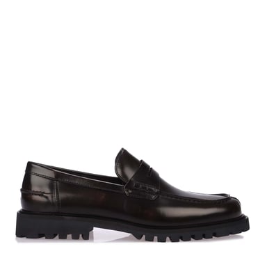 Men's Hugo Boss Richayl Penny Loafers in Brown