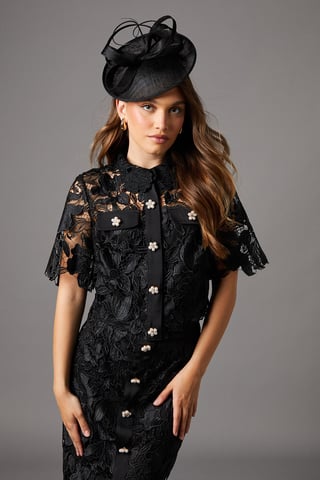 Lace Pearl Button Shirt