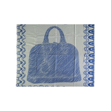 Louis Vuitton Blue and White Alma Print Scarf - '10s