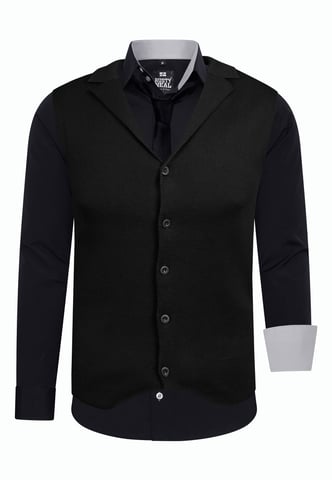 Shirt with vest and tie 3 piece set