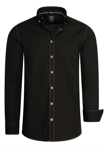 Long sleeve slim fit shirt with contrast seam