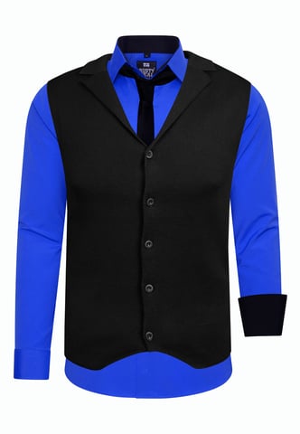 Shirt with vest and tie 3 piece set