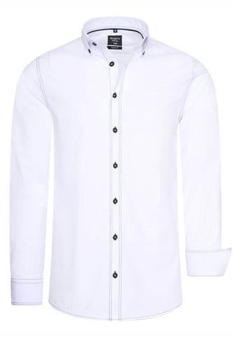 Long sleeve slim fit shirt with contrast seam