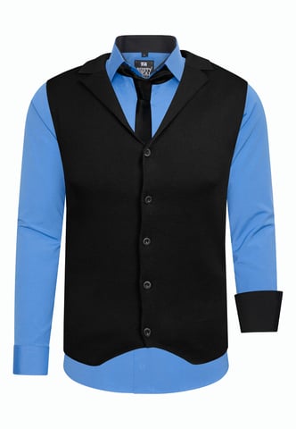 Shirt with vest and tie 3 piece set