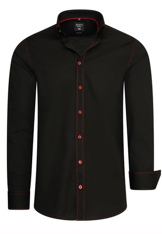 Long sleeve slim fit shirt with contrast seam