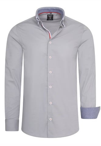 Stretch casual shirt with double collar