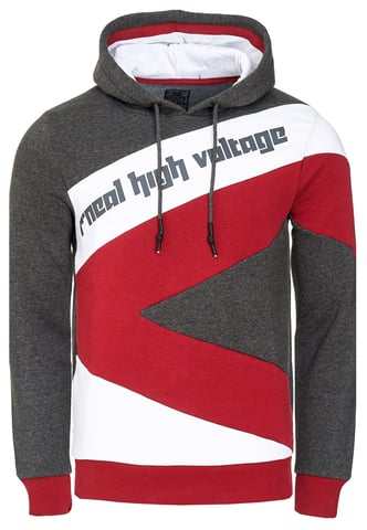 Contrast Color Block Hoodie