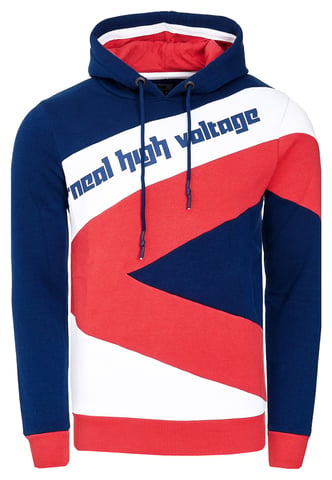 Contrast Color Block Hoodie