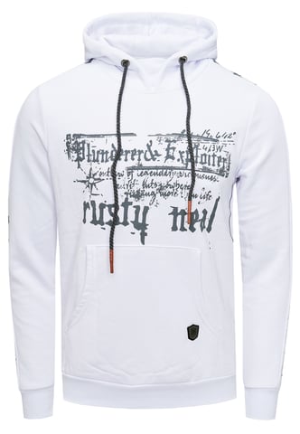 Sweatshirt with hood and front print