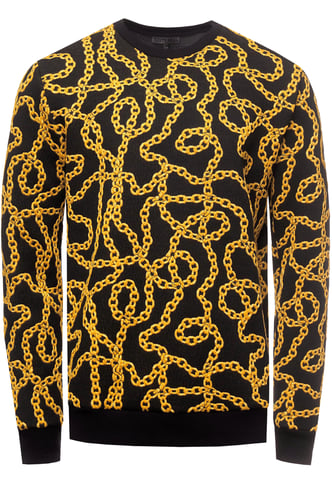 Jacquard Sweater in Iron Design