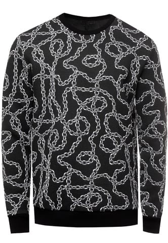 Jacquard Sweater in Iron Design