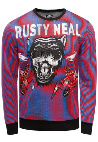 Purple Jacquard Sweatshirt in Black Panther Design