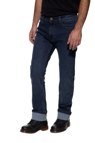 King Kerosin Herren Motorradjeans Kustombuilt - Motor Gear dunkelblau