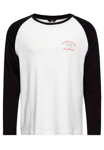 King Kerosin Herren Langarmshirt Good Fellas weiß