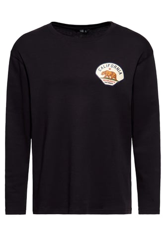 King Kerosin Herren Langarmshirt California Motor State schwarz