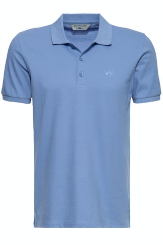 Way of Glory Herren WAY OF GLORY Herren Premium Poloshirt aus hochwertigem Pikee hellblau