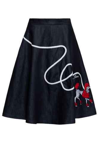 Queen Kerosin Damen Swing Rock Poodle dunkelblau