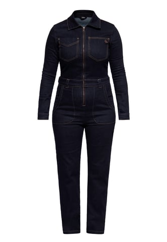 Queen Kerosin Damen Workwear Overall Denim