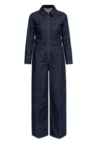 Queen Kerosin Damen Western-Style Overall Denim