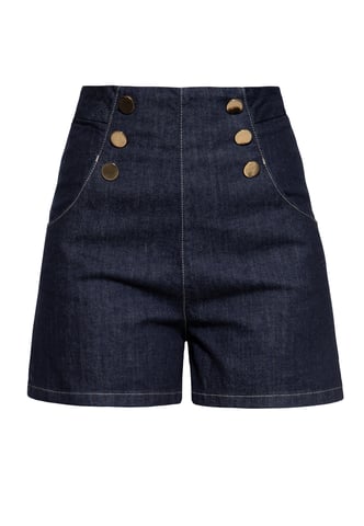 Queen Kerosin Damen Denim Marlene Shorts Denim