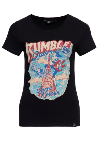 Queen Kerosin Damen T-Shirt Rumble Queen schwarz
