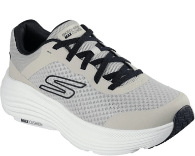 Skechers Performance Max Cushioning Endeavour Heren Taupe/Zwarte Sneakers