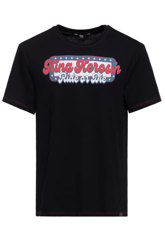King Kerosin Herren Print T-Shirt Ride or Die schwarz