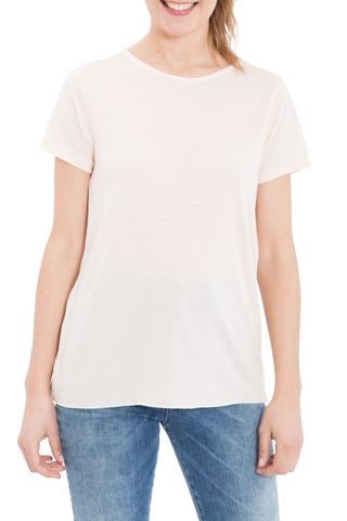 Queen Kerosin Damen QUEEN KEROSIN Basic T-Shirt aus Viskose-Mix nude