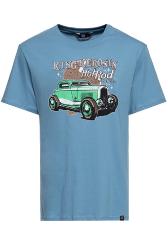 King Kerosin Herren T-Shirt Hotrod Service blau