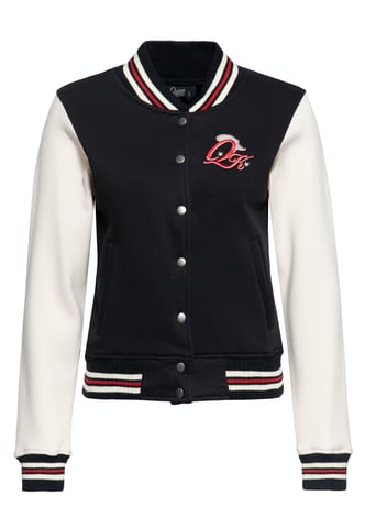 Queen Kerosin Damen College Sweatjacke Rebel at Heart schwarz