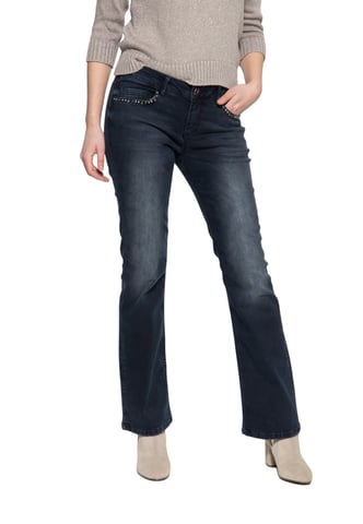 Amor, Truth & Trust Damen Schlagjeans Brenda dunkelblau